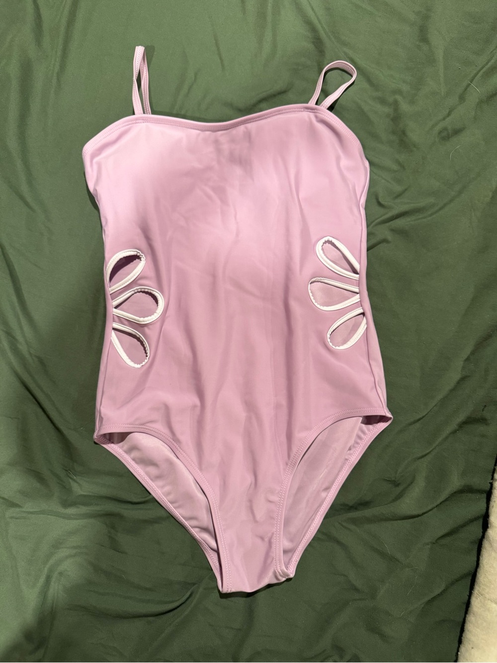 SHEIN Pink Girls One-Piece Swimsuit with Side Cutout Bows